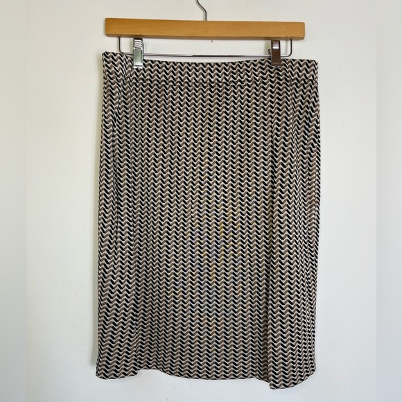 St. John Collection Vintage Jacket Skirt Suit Black Tan Zip & Claps Women’s Sz M - Picture 6 of 16